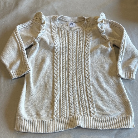 GAP - Long sleeve knit Cream Sweater Dress - Picture 1 of 3